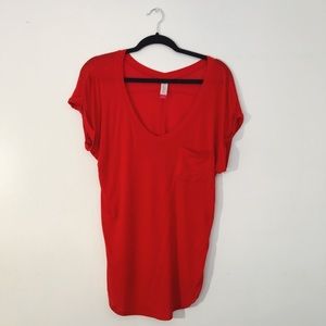 Long red t-shirt